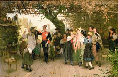 Met verlof, 1883 door Wilhelm Zimmer